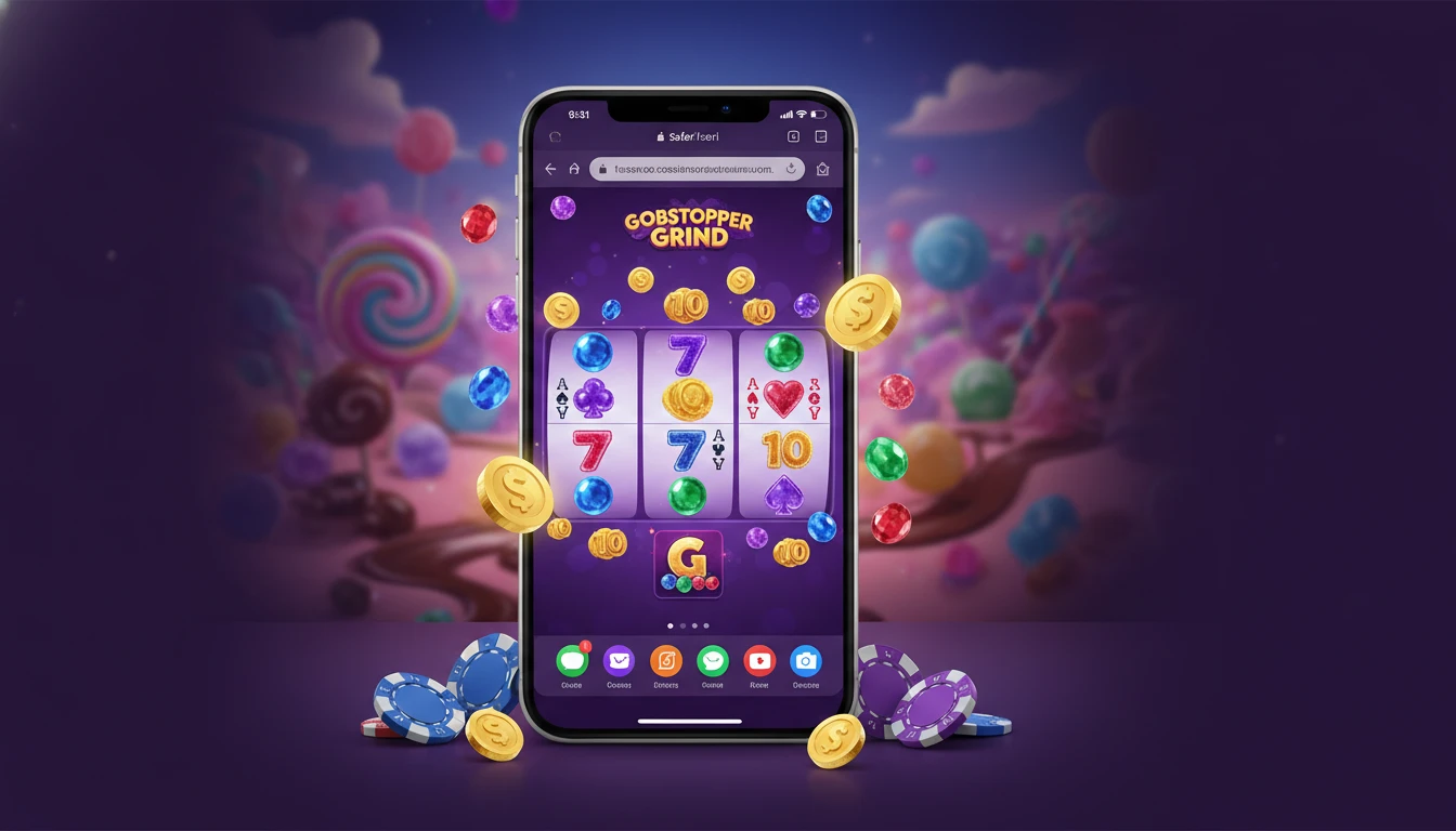 Gobstopper Grind – Playing Gobstopper Grind on iOS: Safari and Casino Apps